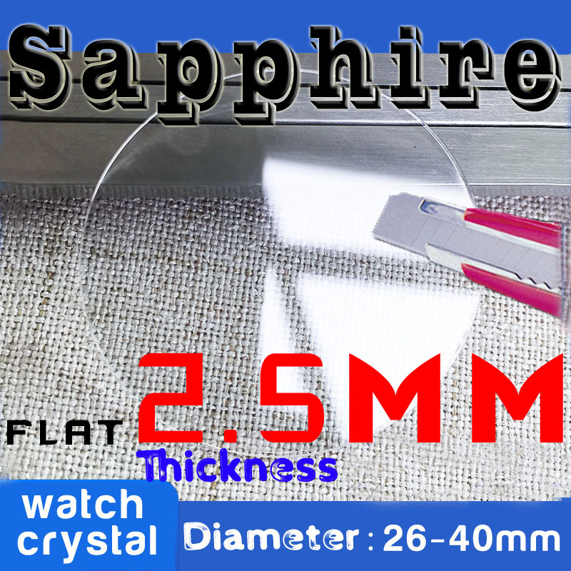 Watch Crystal Replacement - Kaca Jam Safir Datar Tebal 2.5Mm