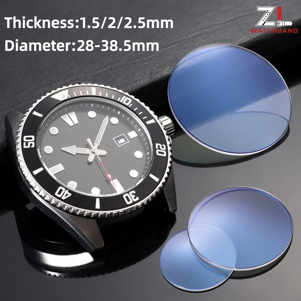 Watch Crystal Replacement - Kaca Jam Tangan Tebal 1.5/2.0/2.5mm, Pengganti