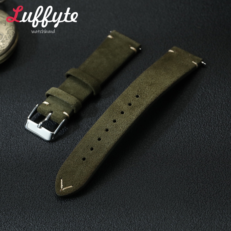 Smartwatch Vintage Watches For Men - Tali Jam Tangan Kulit Suede Vintage