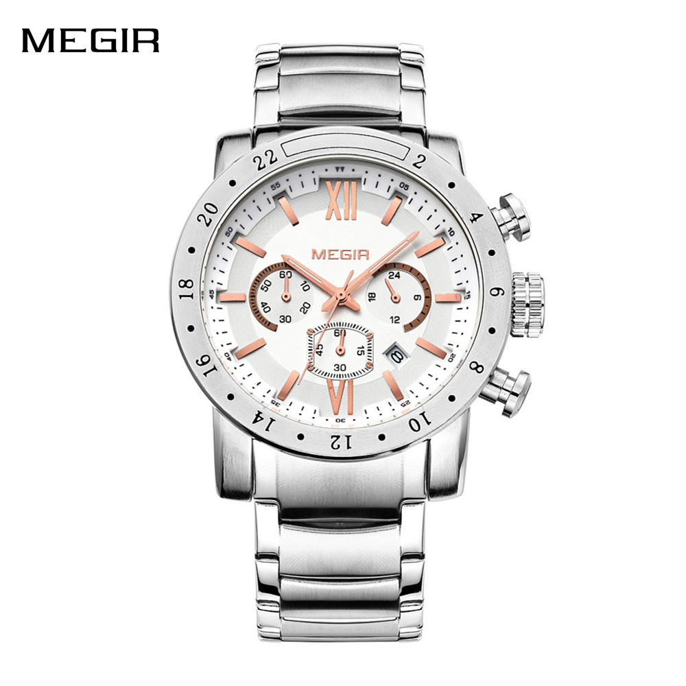 Smartwatch Digital Watches For Men - MEGIR Jam Tangan Kasual Baja Tahan