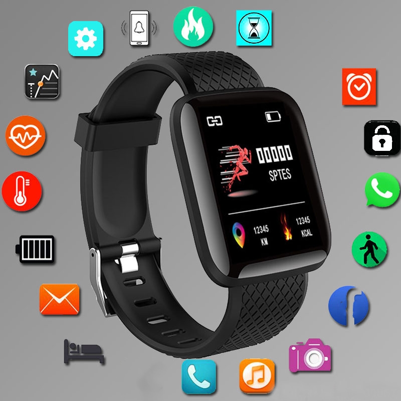 Smartwatch Square Watches For Men - Jam Tangan Pintar Olahraga Gelang Kebugaran