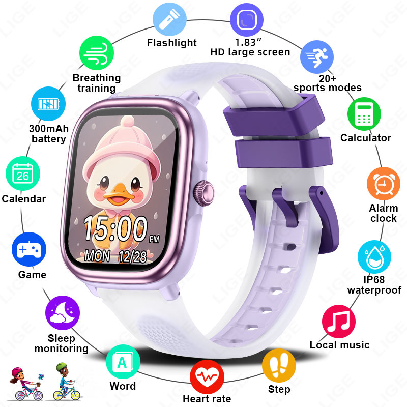 Smartwatch Watches Gift For Boys - LIGE 2026 Jam Tangan Pintar Anak