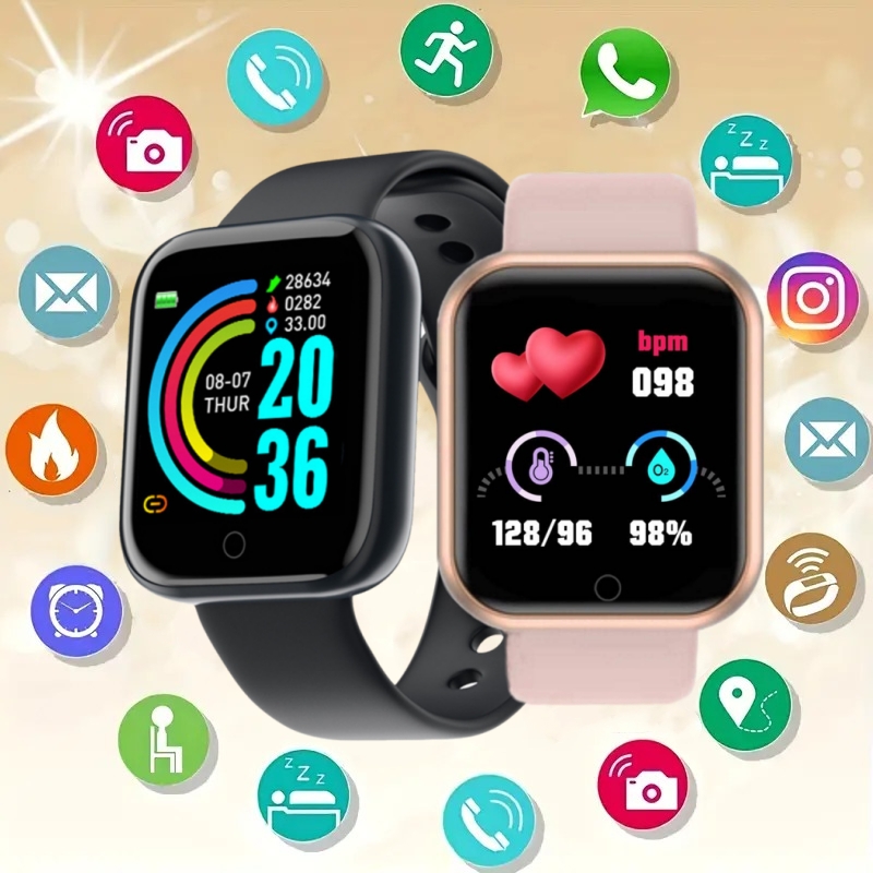 Smartwatch Square Watches For Men - Jam tangan pintar pengingat pesan kontrol