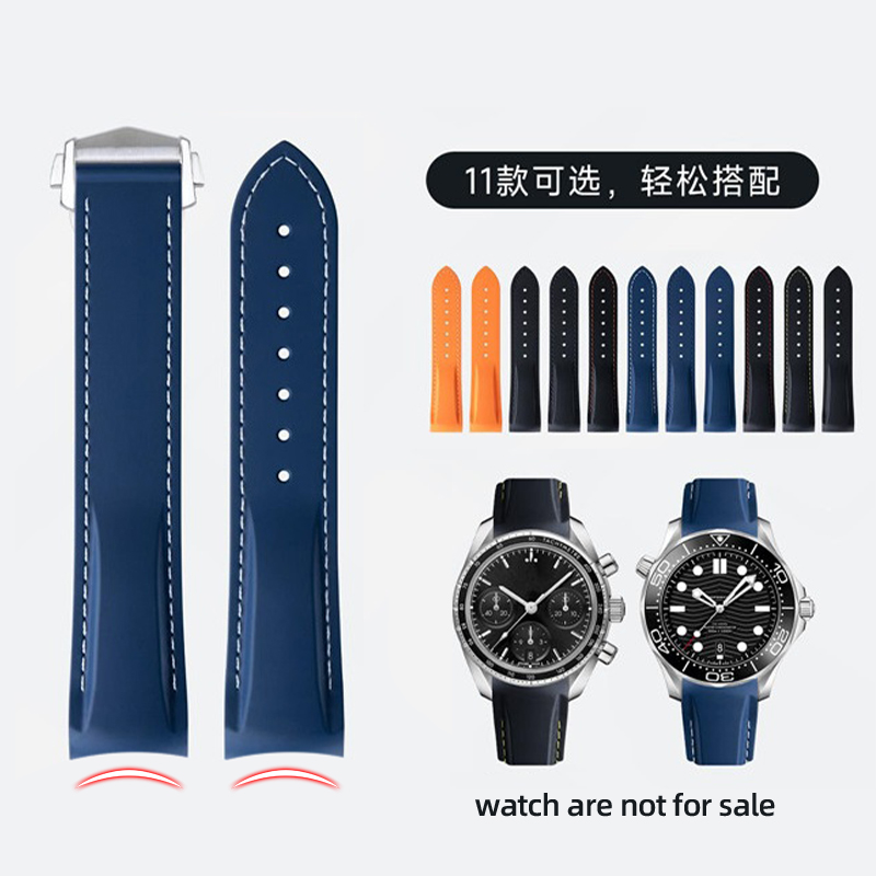 Omega Watch Speedmaster - Tali Jam Tangan Silikon Karet Ujung