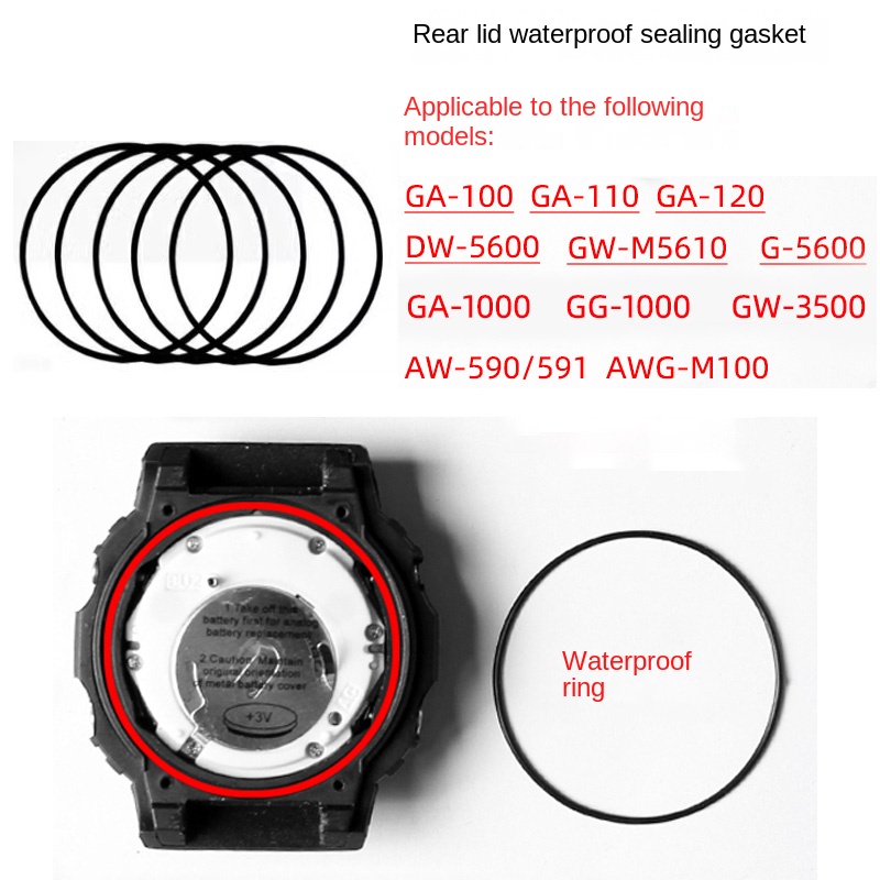 Casio Watch G-Shock Ga-2100 - Cover belakang cincin tahan air untuk