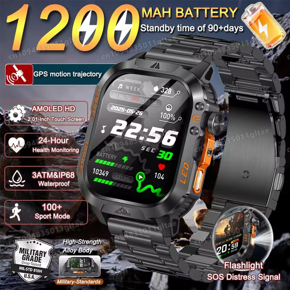 Smartwatch Military Watches For Men - Jam Tangan Pintar Militer Baru 2026