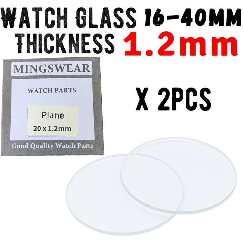 Watch Crystal Replacement - 2x Ketebalan 1.2Mm Penggantian Jam Tangan