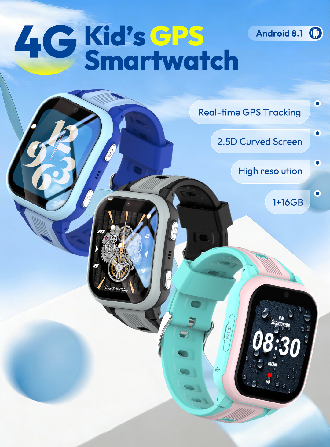 Smartwatch Watches Gift For Boys - Jam Tangan Pintar KT41 - Jam