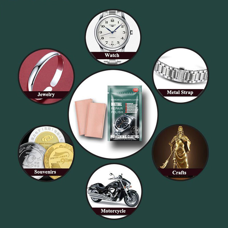 Watch Polishing Cloth - 5 Buah Kain Pemoles Logam Berkualitas