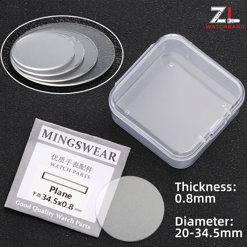 Watch Crystal Replacement - Ketebalan 0.8mm Diameter 20-34.5mm Jam Tangan