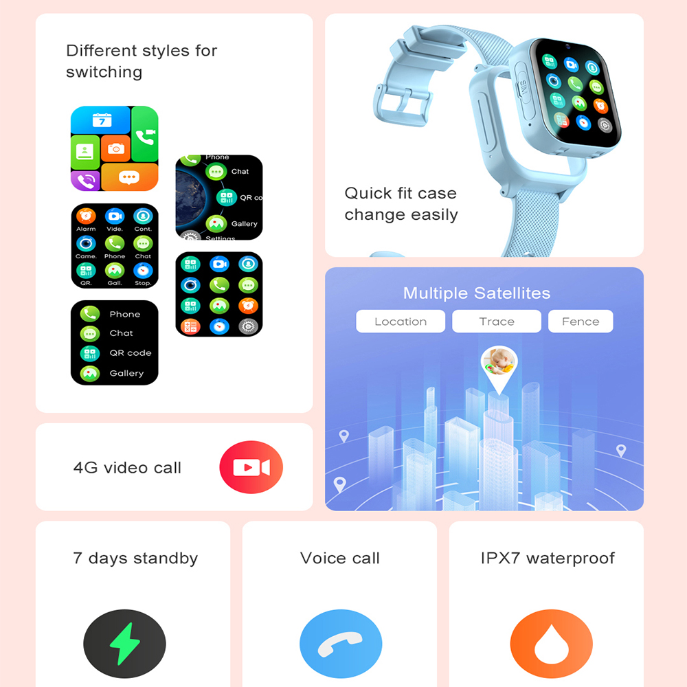 Jam Tangan Pintar Anak 4G GPS  - Smartwatch Watches Gift For Boys ulasan dan harga