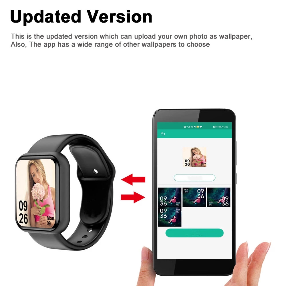 Jam tangan pintar olahraga pri - Smartwatch Square Watches For Men ulasan dan harga