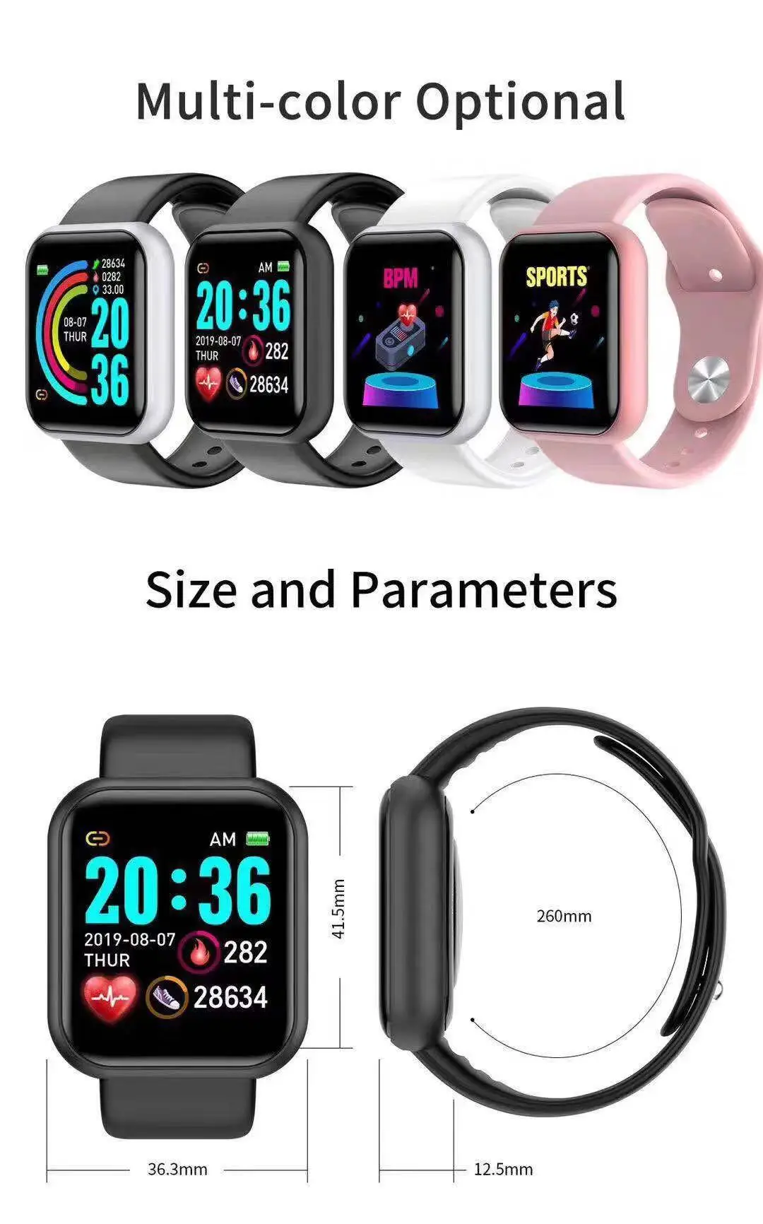 Jam Tangan Pintar D20 Pro Pria - Smartwatch Digital Watches For Men ulasan dan harga