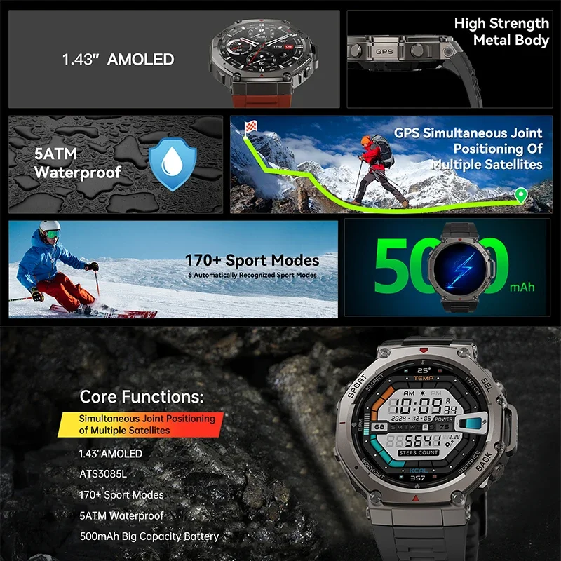 Jam Tangan Pintar Militer DM58 - Smartwatch Military Watches For Men ulasan dan harga