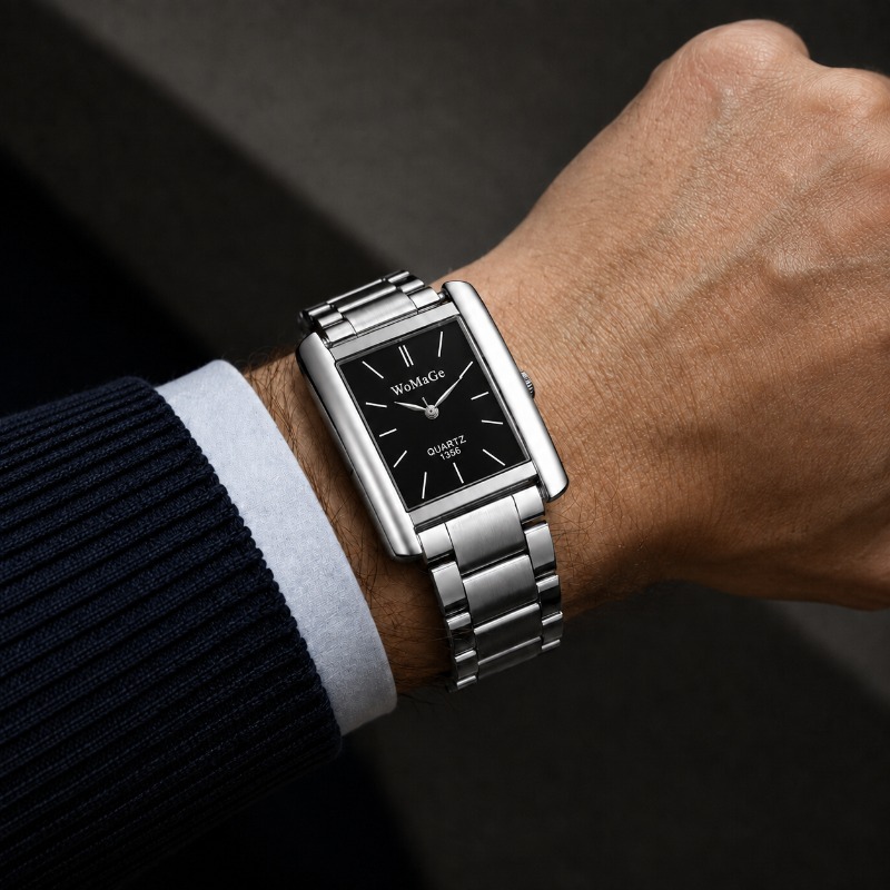 Jam Tangan Pria Bisnis, Dial P - Smartwatch Square Watches For Men ulasan dan harga