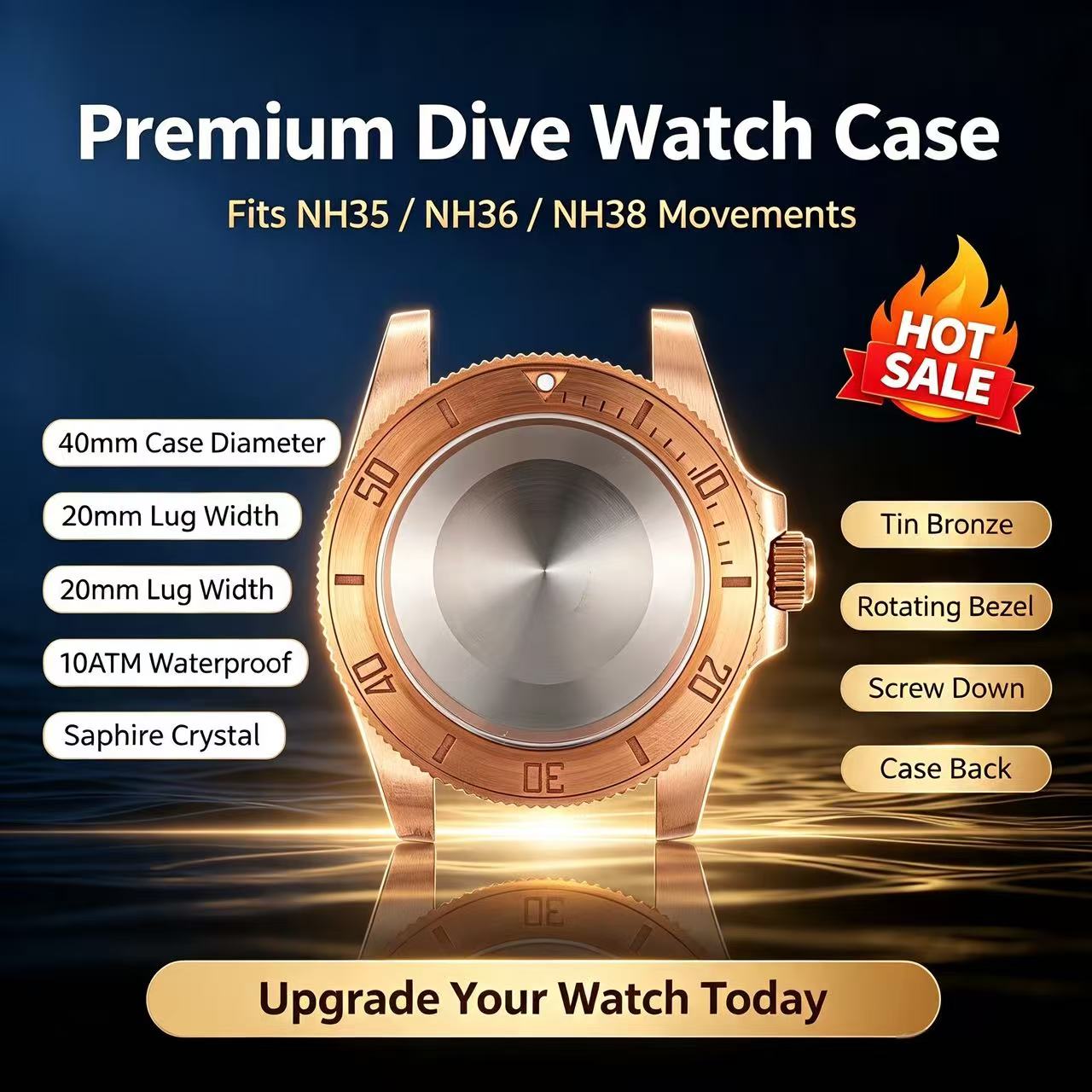 Casing Jam Tangan Selam 40mm B - Watch Crystal Replacement ulasan dan harga