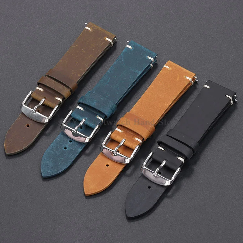 Tali jam tangan kulit sapi ant - Smartwatch Vintage Watches For Men ulasan dan harga