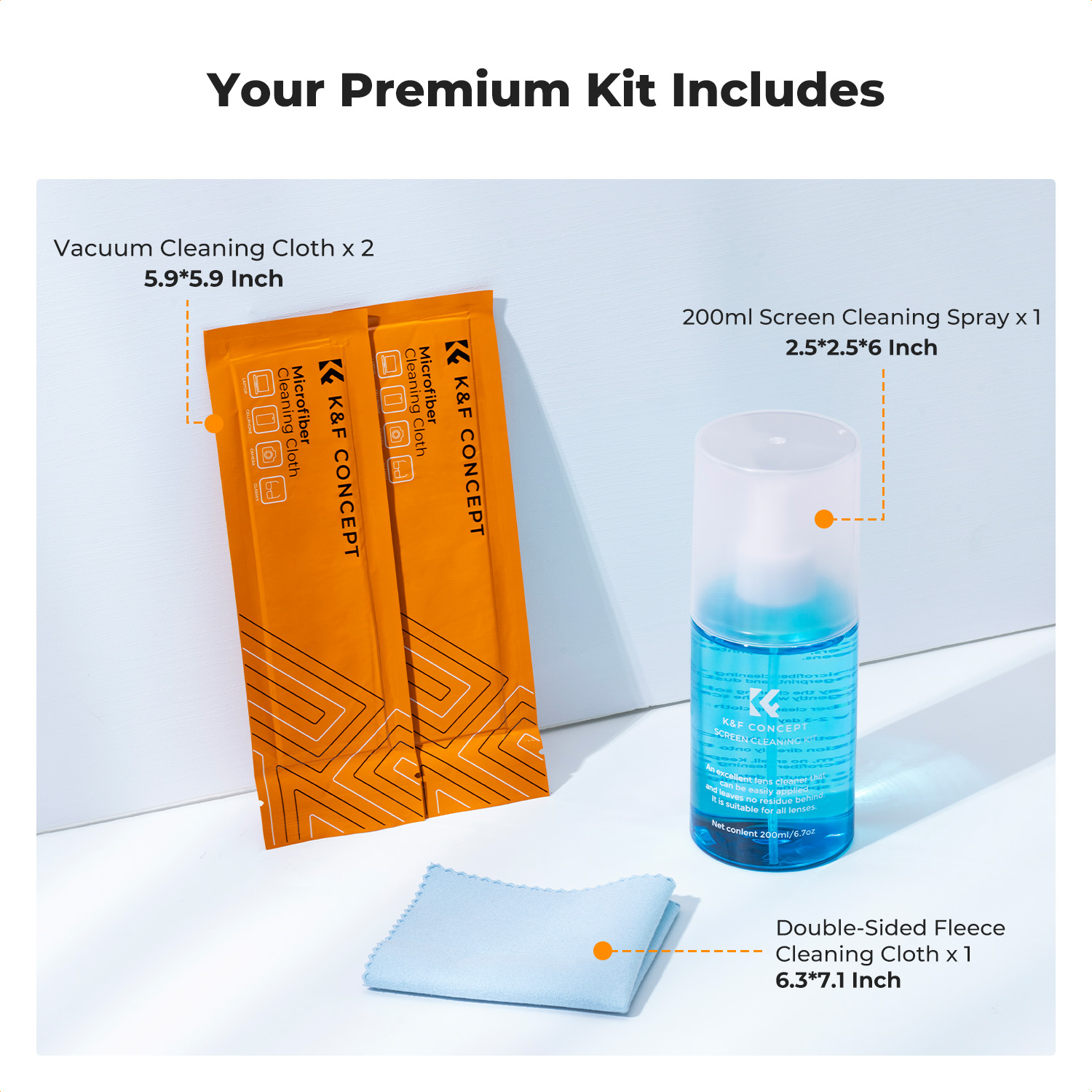 K&F CONCEPT 200ML Semprotan Pe - Watch Polishing Cloth ulasan dan harga
