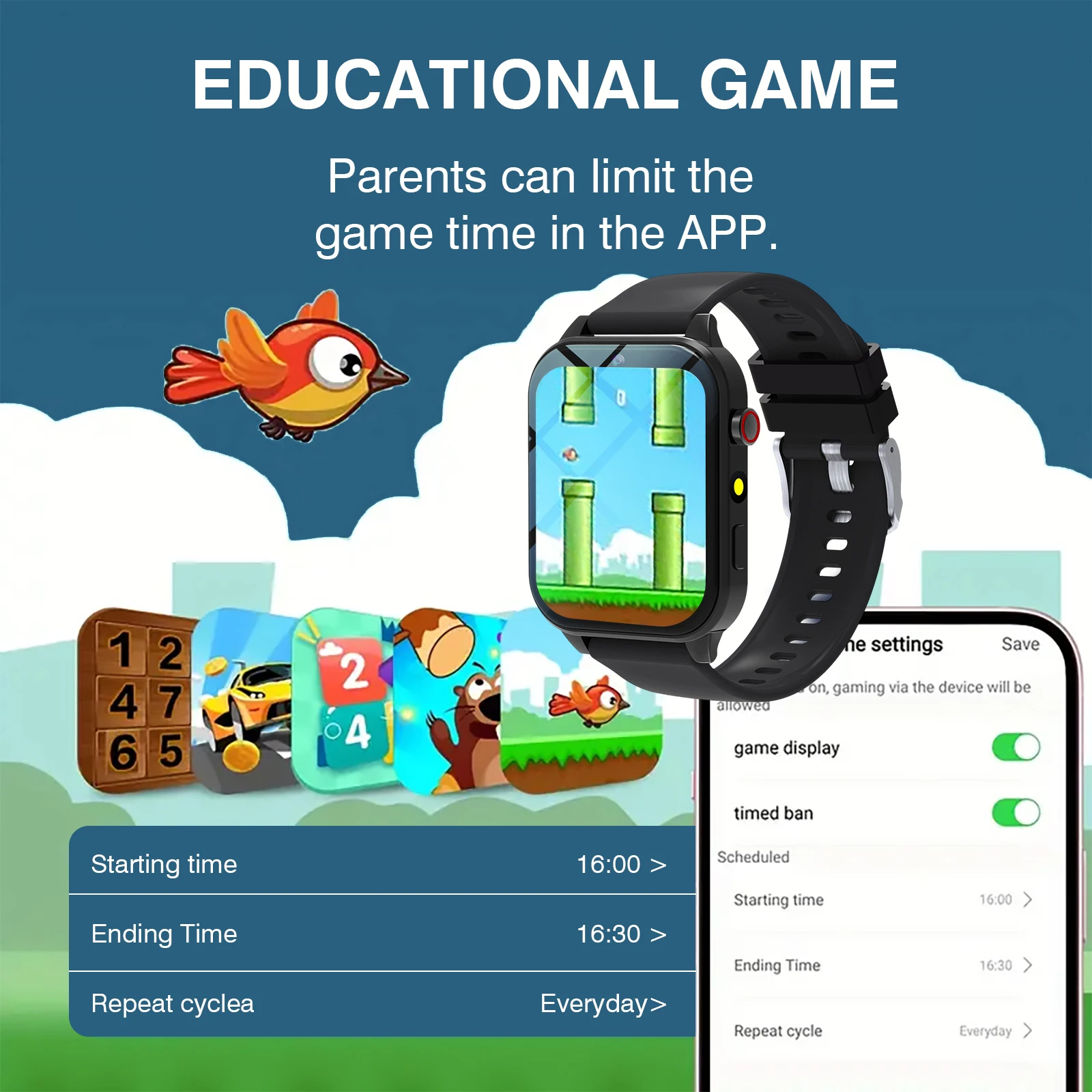Jam Tangan Pintar Anak 18 Perm - Smartwatch Watches Gift For Boys ulasan dan harga