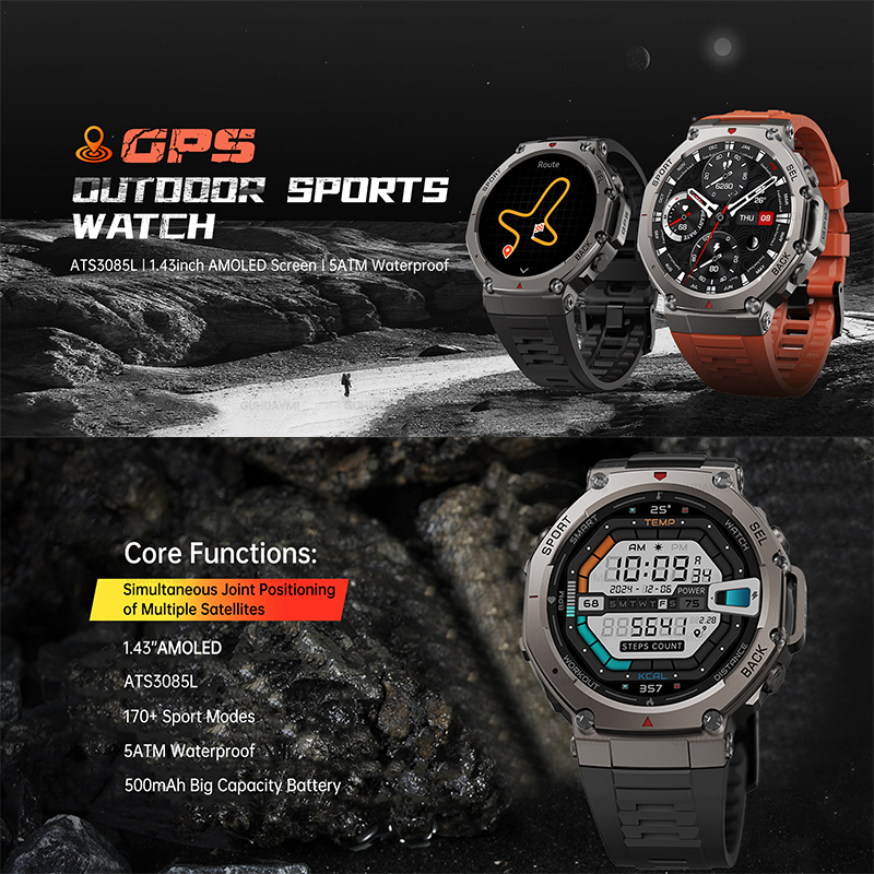 Jam Tangan Pintar Pria GPS Mil - Smartwatch Military Watches For Men ulasan dan harga