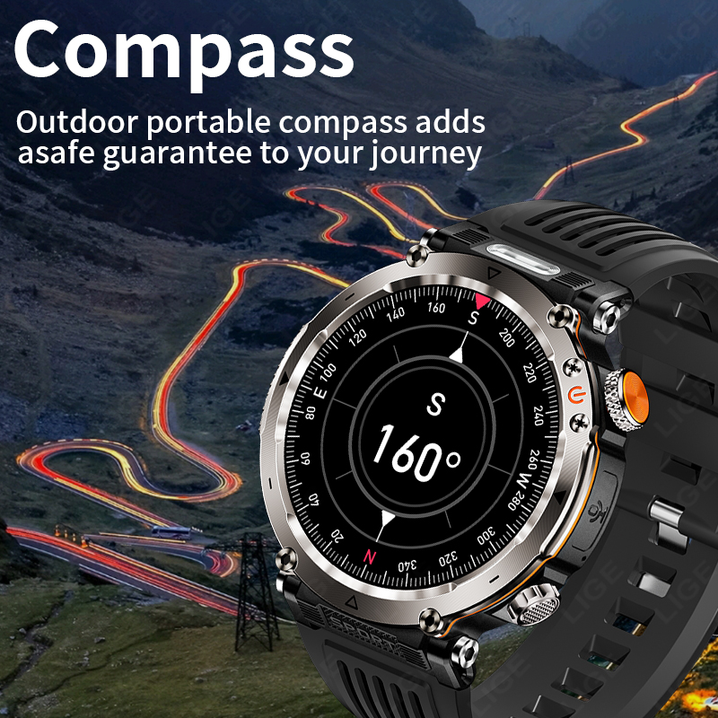 Jam Tangan Pintar Militer Luar - Smartwatch Military Watches For Men ulasan dan harga