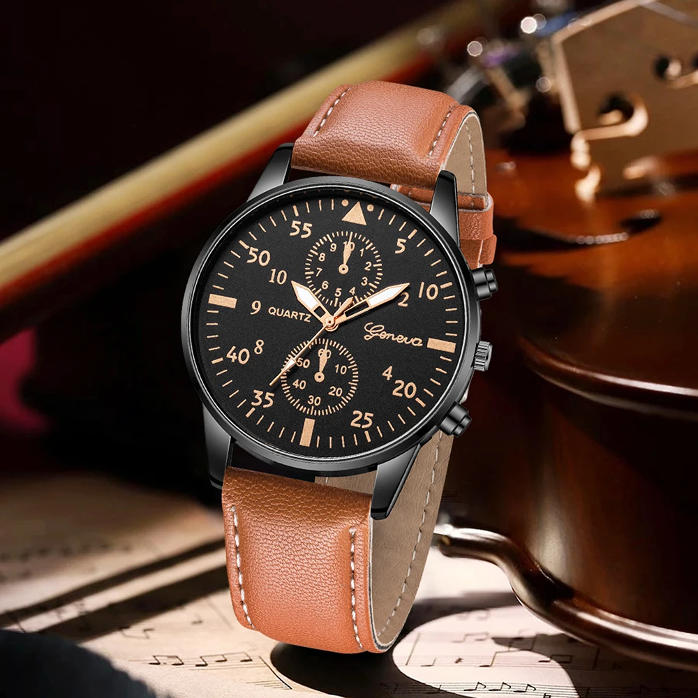 AAA3Pcs Geneva Set Jam Tangan  - Smartwatch Vintage Watches For Men ulasan dan harga