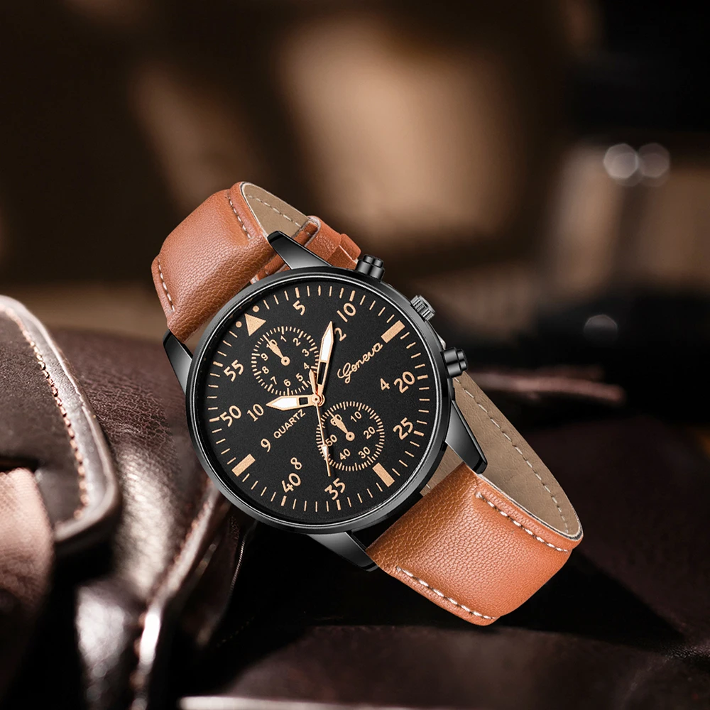 AAA3Pcs Geneva Set Jam Tangan  - Smartwatch Vintage Watches For Men ulasan dan harga